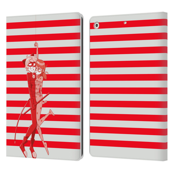 Miraculous Ladybug Radiant Red Cat Noir And Ladybug Leather Book Wallet Case Cover For Apple iPad 10.2 2019/2020/2021