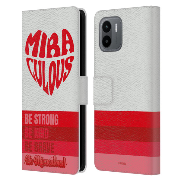 Miraculous Ladybug Radiant Red Typography Leather Book Wallet Case Cover For Xiaomi Redmi A2