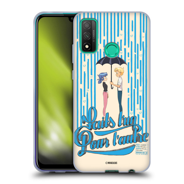 Miraculous Ladybug Sketches Made For Each Other Soft Gel Case for Huawei P Smart (2020)