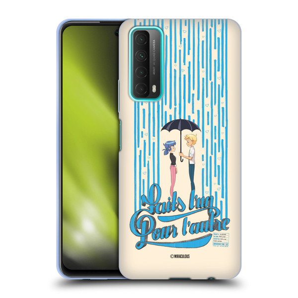 Miraculous Ladybug Sketches Made For Each Other Soft Gel Case for Huawei P Smart (2021)
