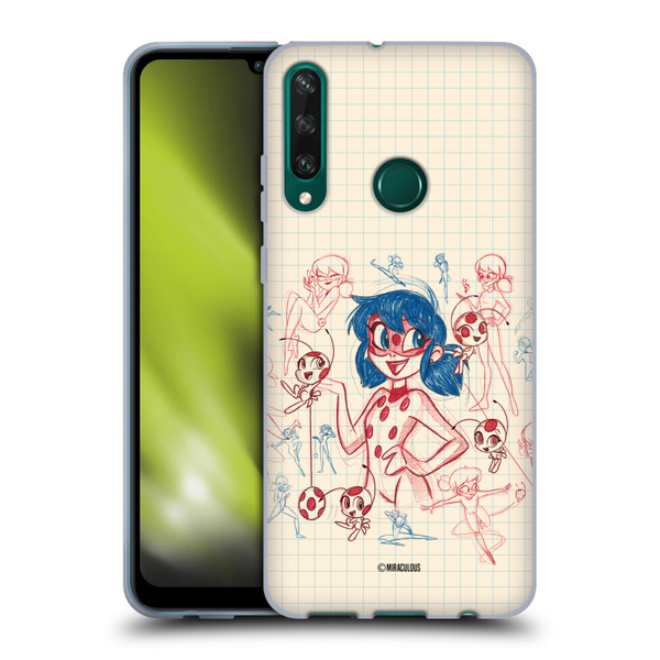 Miraculous Ladybug Sketches Ladybug Soft Gel Case for Huawei Y6p