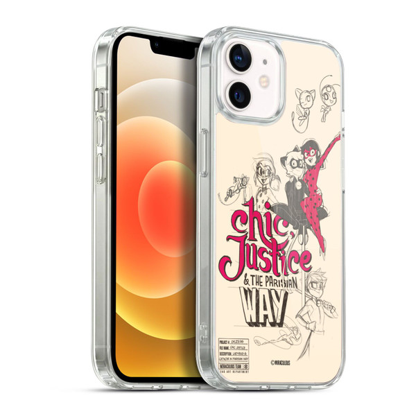 Miraculous Ladybug Sketches Chic Justice Soft Gel Case for Apple iPhone 12 / iPhone 12 Pro & MagSafe