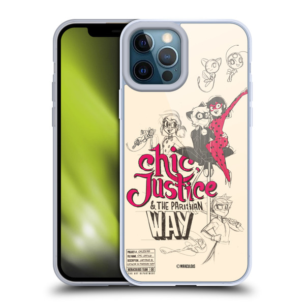 Miraculous Ladybug Sketches Chic Justice Soft Gel Case for Apple iPhone 12 Pro Max