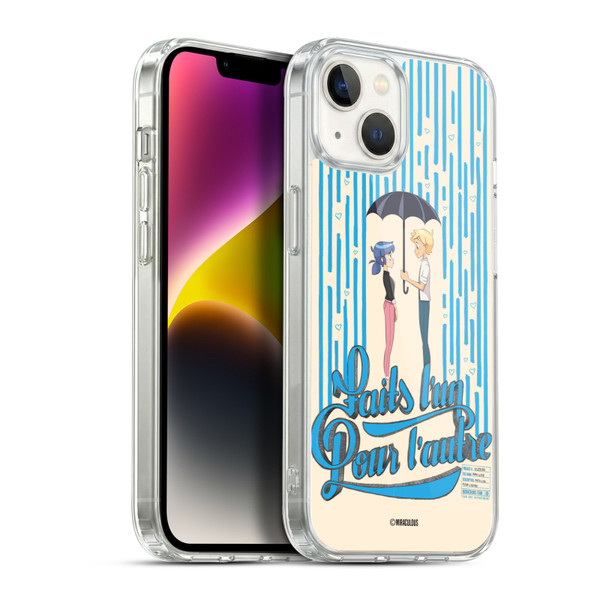 Miraculous Ladybug Sketches Made For Each Other Soft Gel Case for Apple iPhone 14 Plus & MagSafe