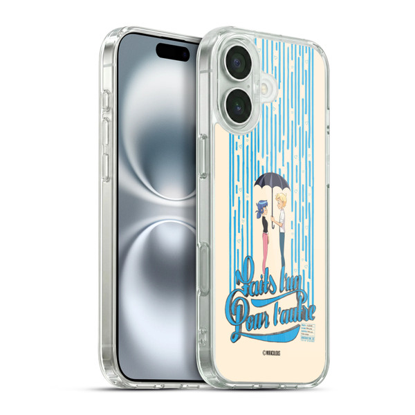 Miraculous Ladybug Sketches Made For Each Other Soft Gel Case for Apple iPhone 16 Plus & MagSafe