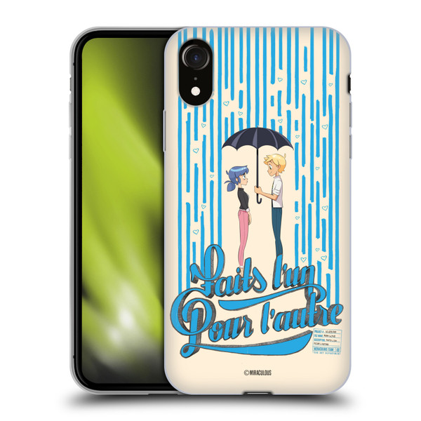 Miraculous Ladybug Sketches Made For Each Other Soft Gel Case for Apple iPhone XR