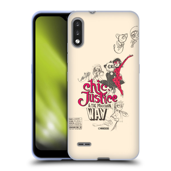 Miraculous Ladybug Sketches Chic Justice Soft Gel Case for LG K22
