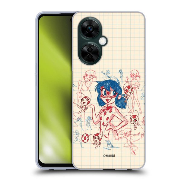 Miraculous Ladybug Sketches Ladybug Soft Gel Case for OnePlus Nord N30