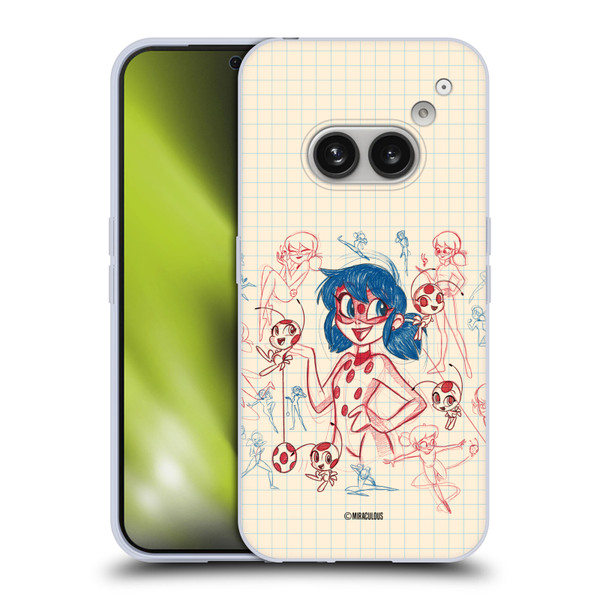 Miraculous Ladybug Sketches Ladybug Soft Gel Case for Nothing Phone (2a)