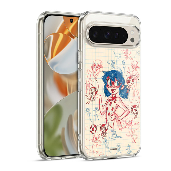 Miraculous Ladybug Sketches Ladybug Soft Gel Case for Google Pixel 9 / Pixel 9 Pro