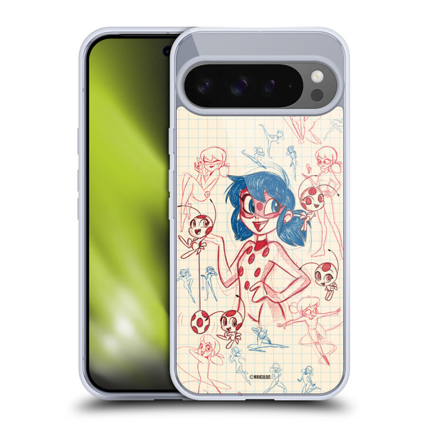 Miraculous Ladybug Sketches Ladybug Soft Gel Case for Google Pixel 9 Pro XL