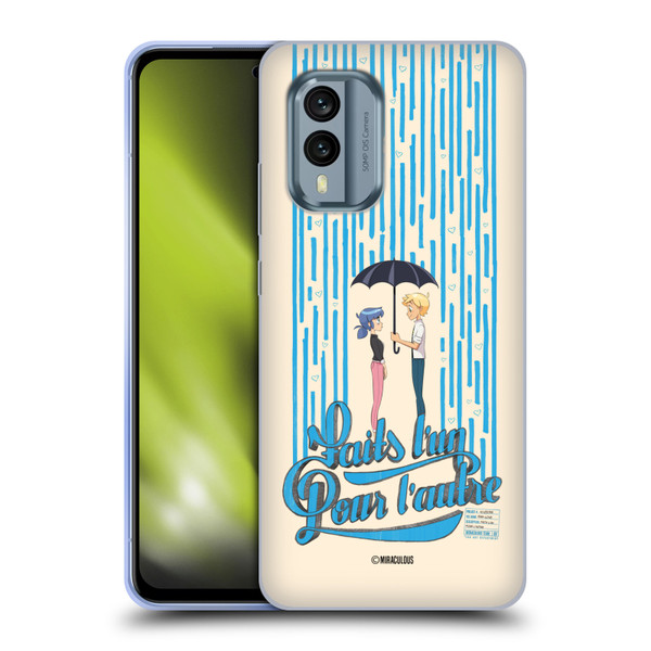 Miraculous Ladybug Sketches Made For Each Other Soft Gel Case for Nokia X30