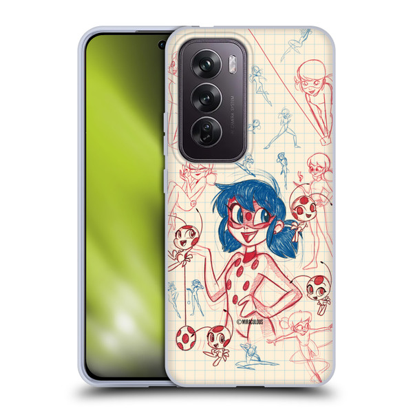 Miraculous Ladybug Sketches Ladybug Soft Gel Case for OPPO Reno12 Pro 5G