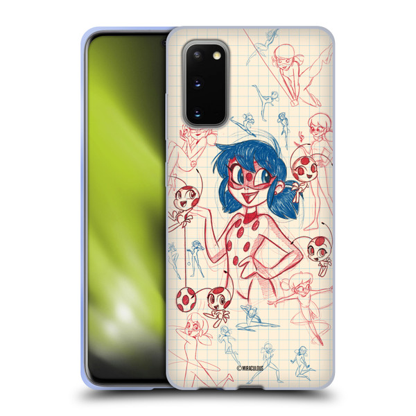 Miraculous Ladybug Sketches Ladybug Soft Gel Case for Samsung Galaxy S20 / S20 5G