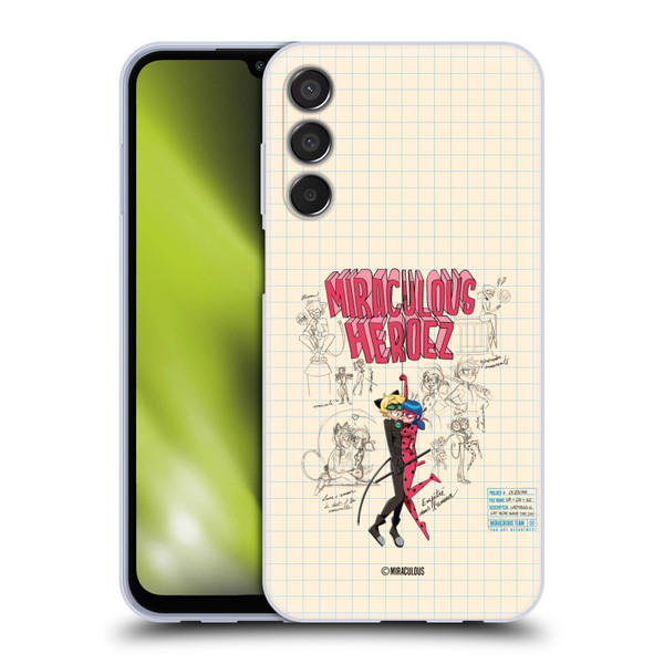Miraculous Ladybug Sketches Ladybug And Cat Noir Soft Gel Case for Samsung Galaxy M15/F15 5G Miraculous Ladybug Sketches Ladybug And Cat Noir Soft Gel Case for Samsung Galaxy M15/F15 5G