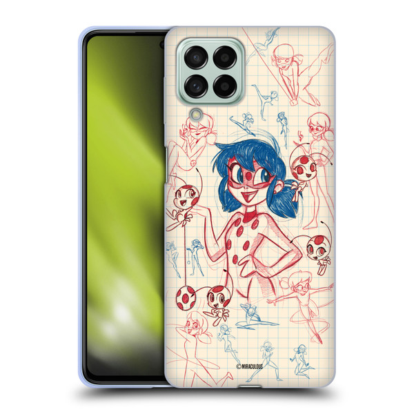 Miraculous Ladybug Sketches Ladybug Soft Gel Case for Samsung Galaxy M53 (2022)