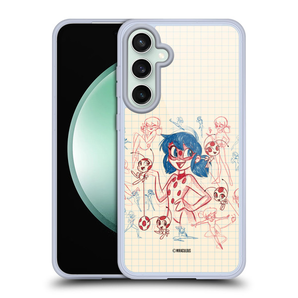 Miraculous Ladybug Sketches Ladybug Soft Gel Case for Samsung Galaxy S23 FE 5G
