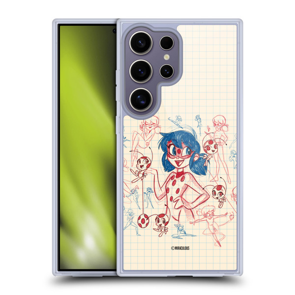Miraculous Ladybug Sketches Ladybug Soft Gel Case for Samsung Galaxy S25 Ultra
