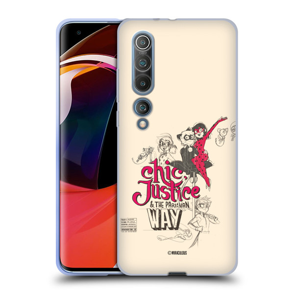 Miraculous Ladybug Sketches Chic Justice Soft Gel Case for Xiaomi Mi 10 5G / Mi 10 Pro 5G