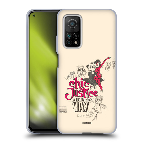 Miraculous Ladybug Sketches Chic Justice Soft Gel Case for Xiaomi Mi 10T 5G