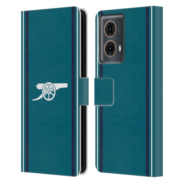 Arsenal FC 2023/24 Crest Kit Third Leather Book Wallet Case Cover For Motorola Moto G85