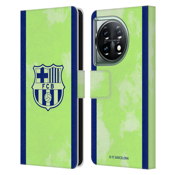 FC Barcelona 2024/25 Crest Kit Third Leather Book Wallet Case Cover For OnePlus 11 5G