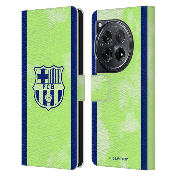 FC Barcelona 2024/25 Crest Kit Third Leather Book Wallet Case Cover For OnePlus 12