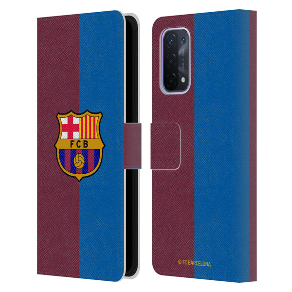 FC Barcelona 2024/25 Crest Kit Home Leather Book Wallet Case Cover For OPPO A54 5G
