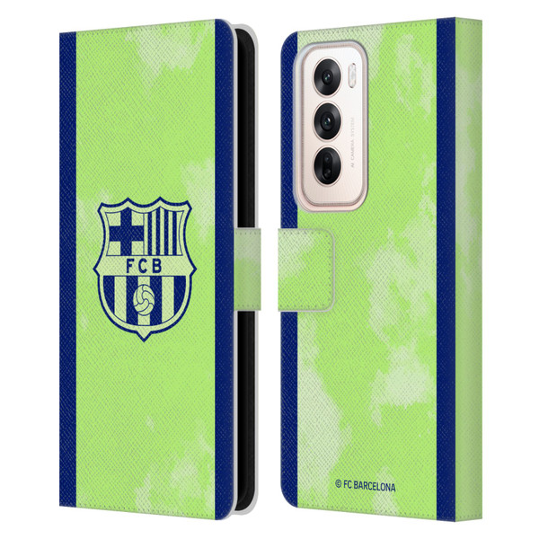 FC Barcelona 2024/25 Crest Kit Third Leather Book Wallet Case Cover For OPPO Reno12 5G