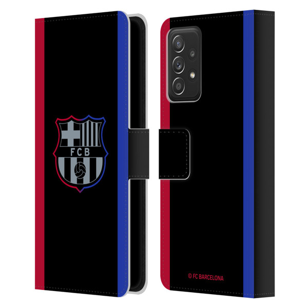 FC Barcelona 2024/25 Crest Kit Away Leather Book Wallet Case Cover For Samsung Galaxy A52 / A52s / 5G (2021)