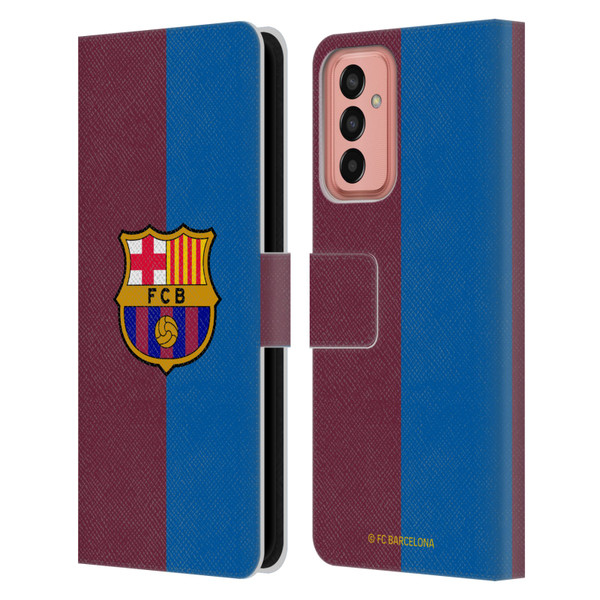 FC Barcelona 2024/25 Crest Kit Home Leather Book Wallet Case Cover For Samsung Galaxy M13 (2022)