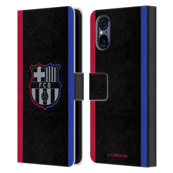 FC Barcelona 2024/25 Crest Kit Away Leather Book Wallet Case Cover For Sony Xperia 5 V 5G