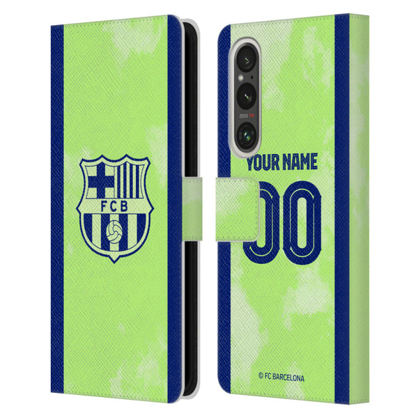 Custom Customised Personalised FC Barcelona 2024/25 Kit Third Leather Book Wallet Case Cover For Sony Xperia 1 V 5G Custom Customised Personalised FC Barcelona 2024/25 Kit Third Leather Book Wallet Case Cover For Sony Xperia 1 V 5G