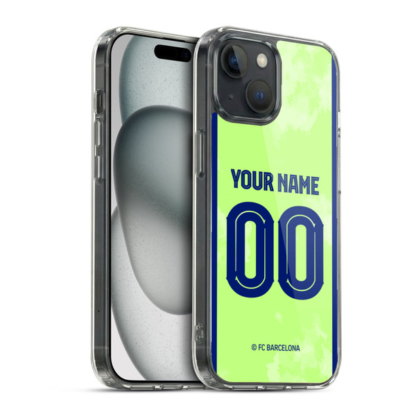 Custom Customised Personalised FC Barcelona 2024/25 Kit Third Soft Gel Case for Apple iPhone 15 & MagSafe