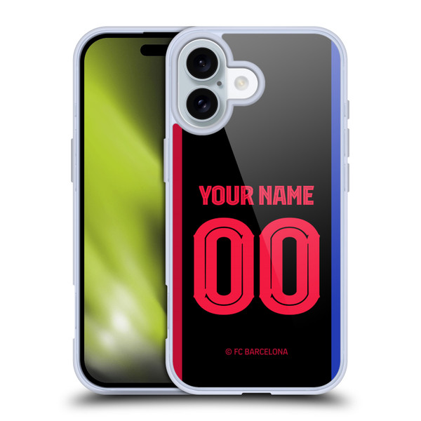 Custom Customised Personalised FC Barcelona 2024/25 Kit Away Soft Gel Case for Apple iPhone 16 Custom Customised Personalised FC Barcelona 2024/25 Kit Away Soft Gel Case for Apple iPhone 16