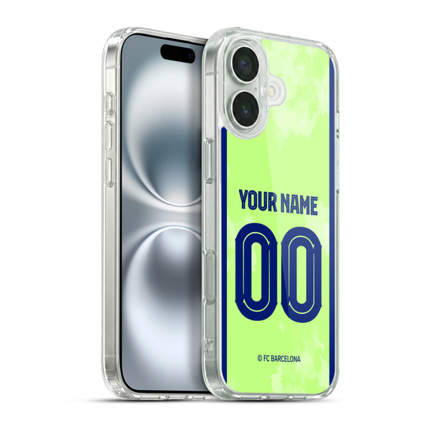 Custom Customised Personalised FC Barcelona 2024/25 Kit Third Soft Gel Case for Apple iPhone 16 Plus & MagSafe