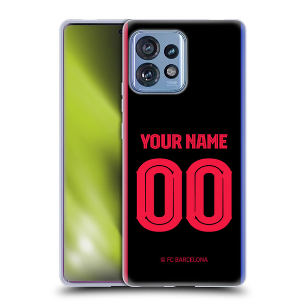 Custom Customised Personalised FC Barcelona 2024/25 Kit Away Soft Gel Case for Motorola Moto Edge 40 Pro/Plus 2023