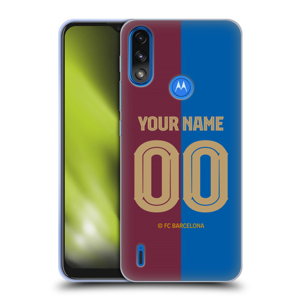 Custom Customised Personalised FC Barcelona 2024/25 Kit Home Soft Gel Case for Motorola Moto E7 Power / Moto E7i Power Custom Customised Personalised FC Barcelona 2024/25 Kit Home Soft Gel Case for Motorola Moto E7 Power / Moto E7i Power