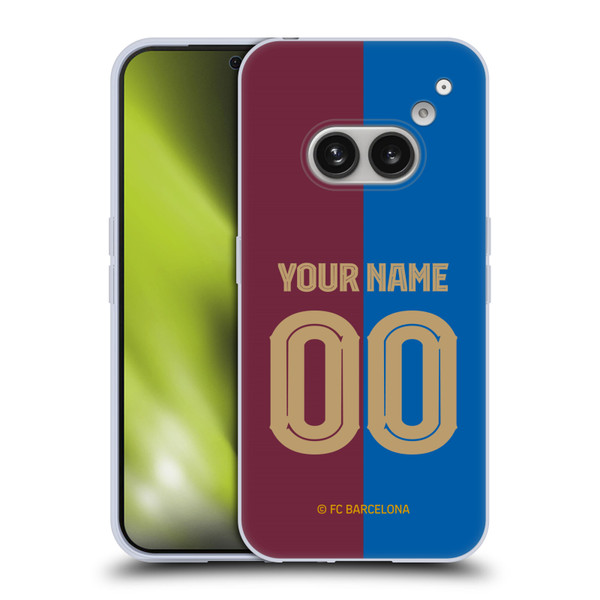 Custom Customised Personalised FC Barcelona 2024/25 Kit Home Soft Gel Case for Nothing Phone (2a)