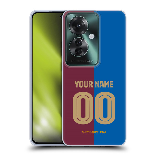 Custom Customised Personalised FC Barcelona 2024/25 Kit Home Soft Gel Case for OPPO Reno11 F 5G / F25 Pro 5G Custom Customised Personalised FC Barcelona 2024/25 Kit Home Soft Gel Case for OPPO Reno11 F 5G / F25 Pro 5G