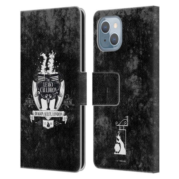 Harry Potter Locations Typography The Leaky Cauldron Leather Book Wallet Case Cover For Apple iPhone 14 Harry Potter Locations Typography The Leaky Cauldron Leather Book Wallet Case Cover For Apple iPhone 14