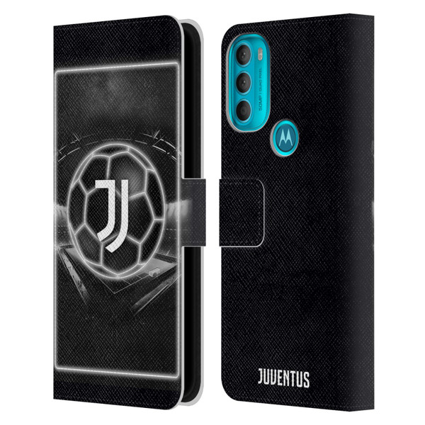 Juventus Football Club Neon Logo Leather Book Wallet Case Cover For Motorola Moto G71 5G