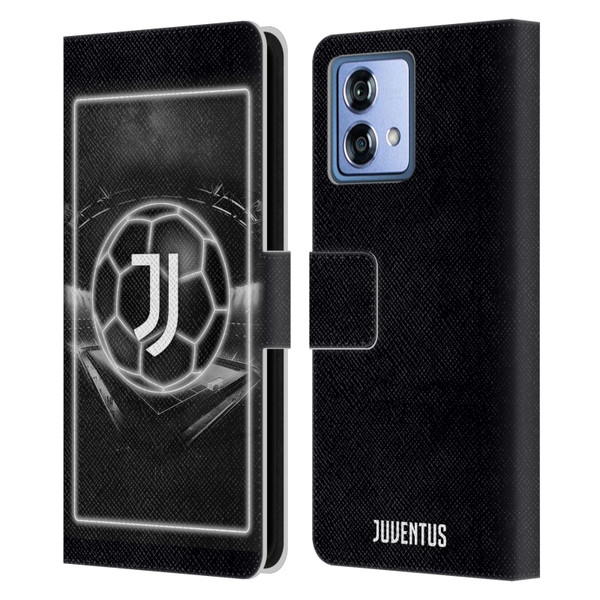 Juventus Football Club Neon Logo Leather Book Wallet Case Cover For Motorola Moto G84 5G