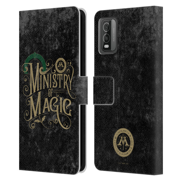 Harry Potter Locations Typography Ministry Of Magic Leather Book Wallet Case Cover For Nokia C210