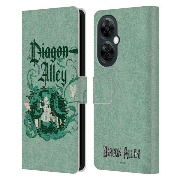 Harry Potter Locations Typography Diagon Alley Leather Book Wallet Case Cover For OnePlus Nord N30