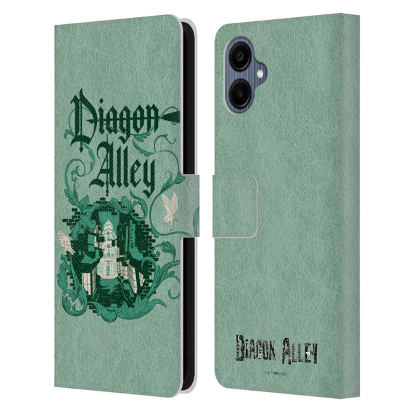 Harry Potter Locations Typography Diagon Alley Leather Book Wallet Case Cover For Samsung Galaxy A06 4G