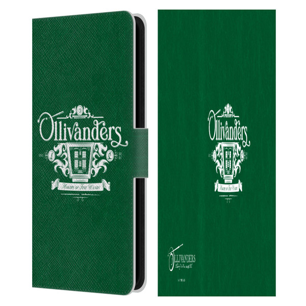 Harry Potter Locations Typography Ollivanders Leather Book Wallet Case Cover For Samsung Galaxy S23 FE 5G