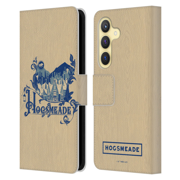 Harry Potter Locations Typography Hogsmeade Leather Book Wallet Case Cover For Samsung Galaxy S24 5G