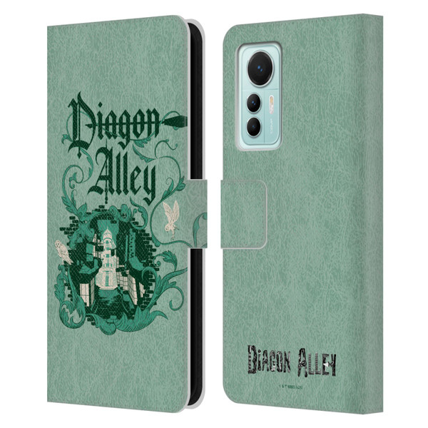 Harry Potter Locations Typography Diagon Alley Leather Book Wallet Case Cover For Xiaomi 12 Lite