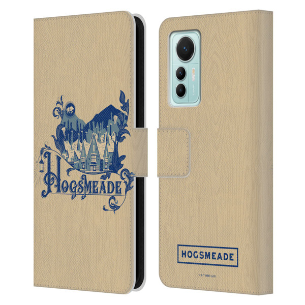Harry Potter Locations Typography Hogsmeade Leather Book Wallet Case Cover For Xiaomi 12 Lite